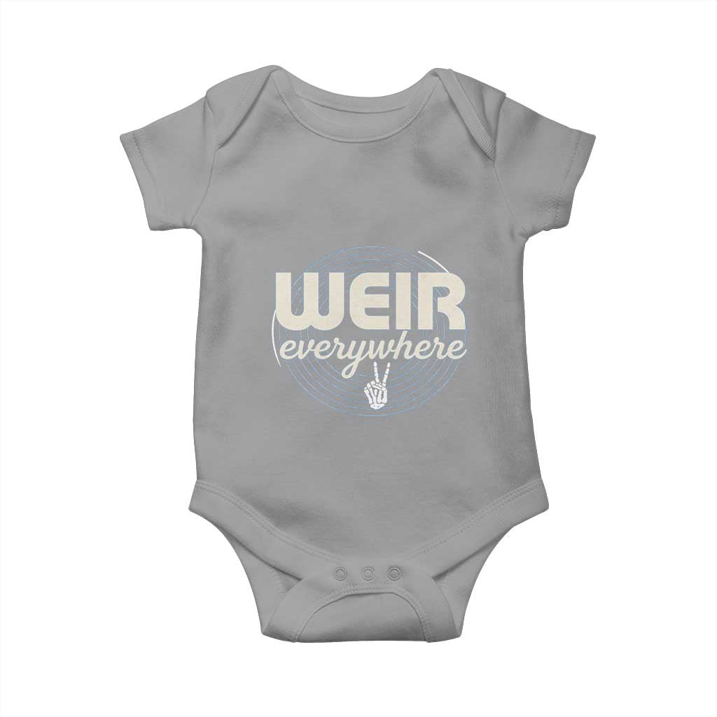 Weir Everywhere Retro Tribute Baby Onesie Psychedelic Peace and Music Culture TS02 Sport Gray Print Your Wear