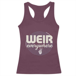 Weir Everywhere Retro Tribute Racerback Tank Top Psychedelic Peace and Music Culture TS02 Maroon Print Your Wear