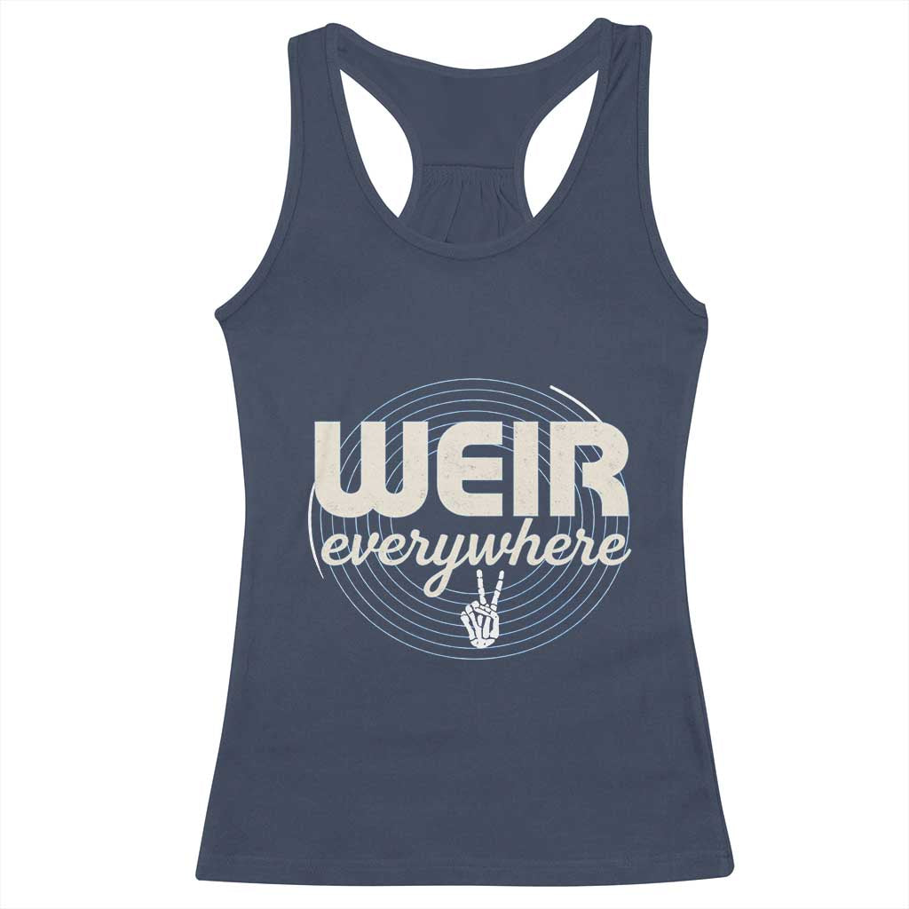 Weir Everywhere Retro Tribute Racerback Tank Top Psychedelic Peace and Music Culture TS02 Navy Print Your Wear