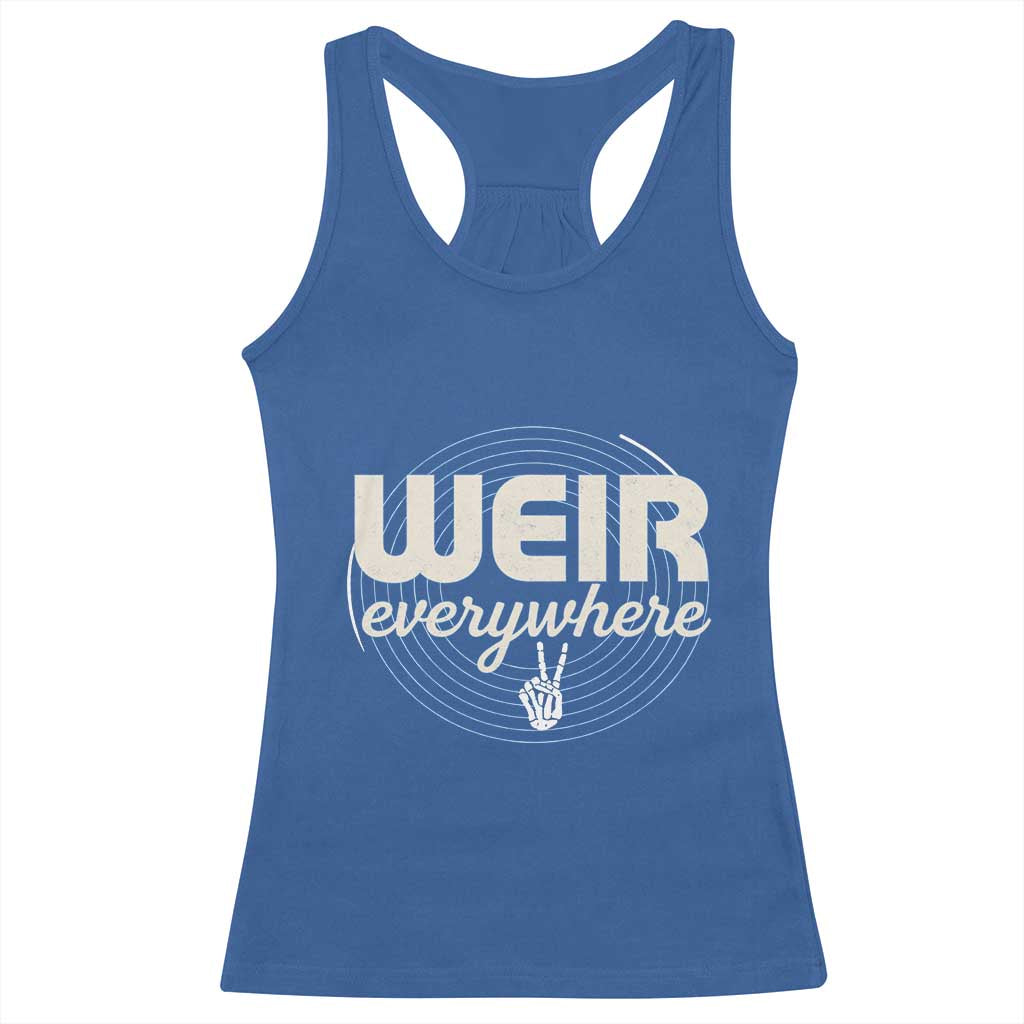 Weir Everywhere Retro Tribute Racerback Tank Top Psychedelic Peace and Music Culture TS02 Royal Blue Print Your Wear