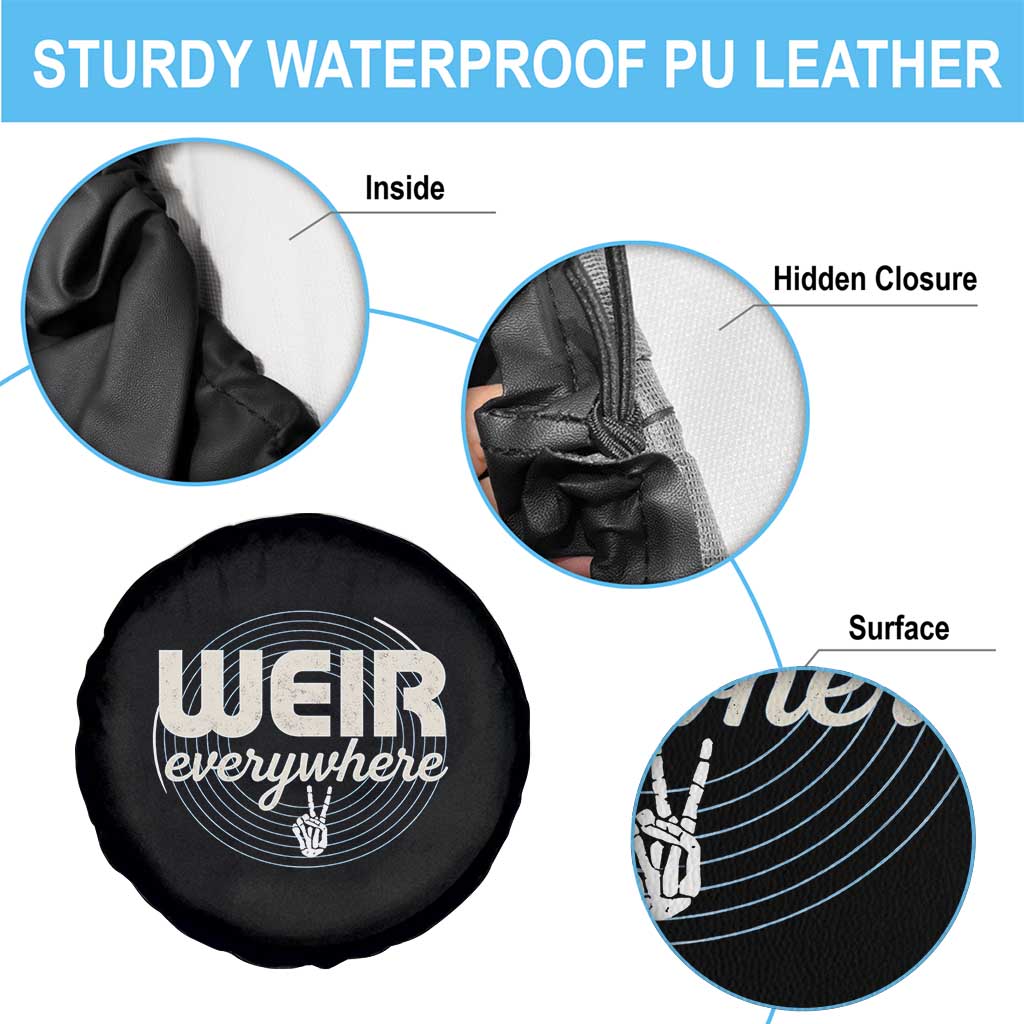 Weir Everywhere Retro Tribute Spare Tire Cover Psychedelic Peace and Music Culture TS02 Print Your Wear