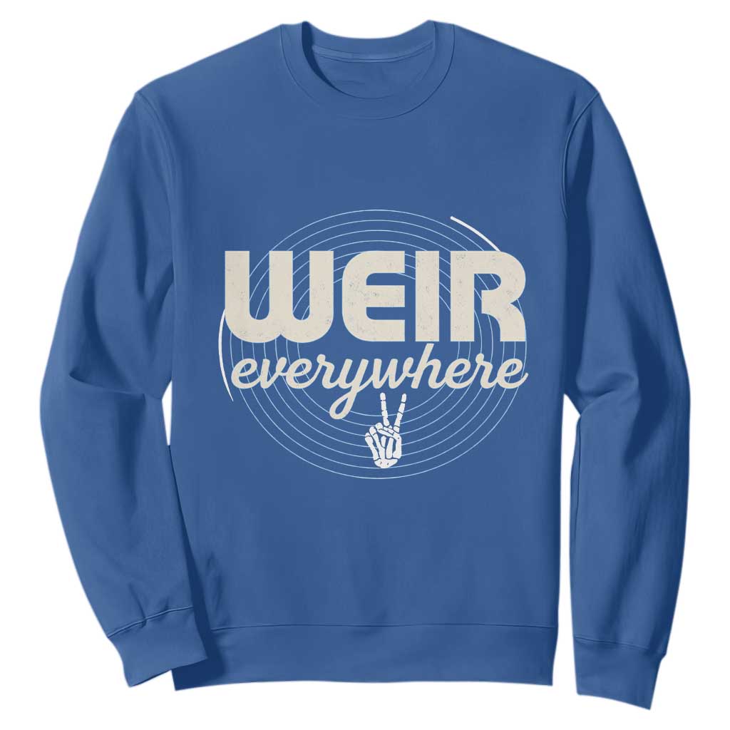 Weir Everywhere Retro Tribute Sweatshirt Psychedelic Peace and Music Culture TS02 Royal Blue Print Your Wear
