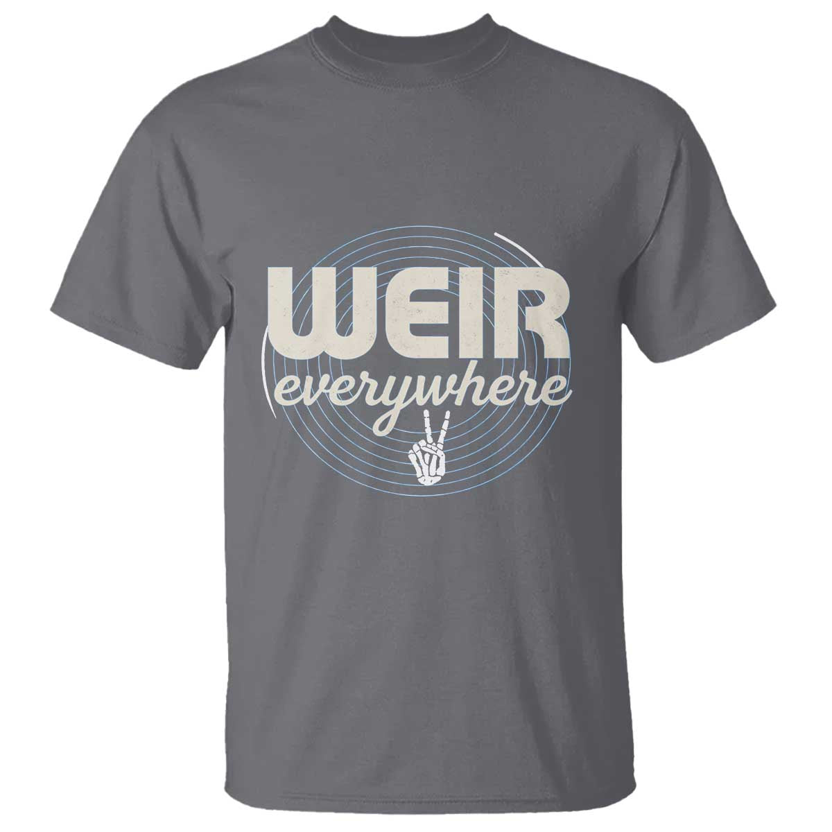 Weir Everywhere Retro Tribute T Shirt Psychedelic Peace and Music Culture TS02 Charcoal Print Your Wear