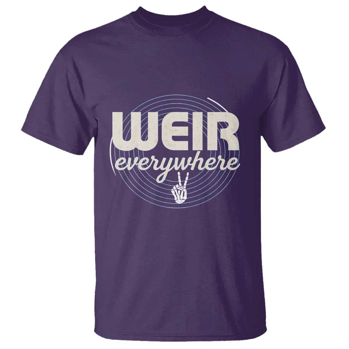 Weir Everywhere Retro Tribute T Shirt Psychedelic Peace and Music Culture TS02 Purple Print Your Wear