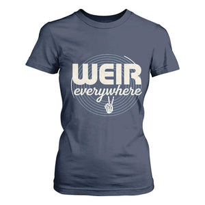 Weir Everywhere Retro Tribute T Shirt For Women Psychedelic Peace and Music Culture TS02 Navy Print Your Wear