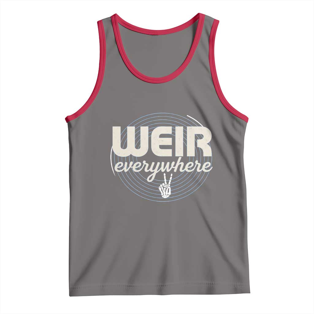 Weir Everywhere Retro Tribute Tank Top Psychedelic Peace and Music Culture TS02 Deep Heather Red Print Your Wear