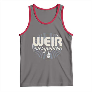 Weir Everywhere Retro Tribute Tank Top Psychedelic Peace and Music Culture TS02 Deep Heather Red Print Your Wear