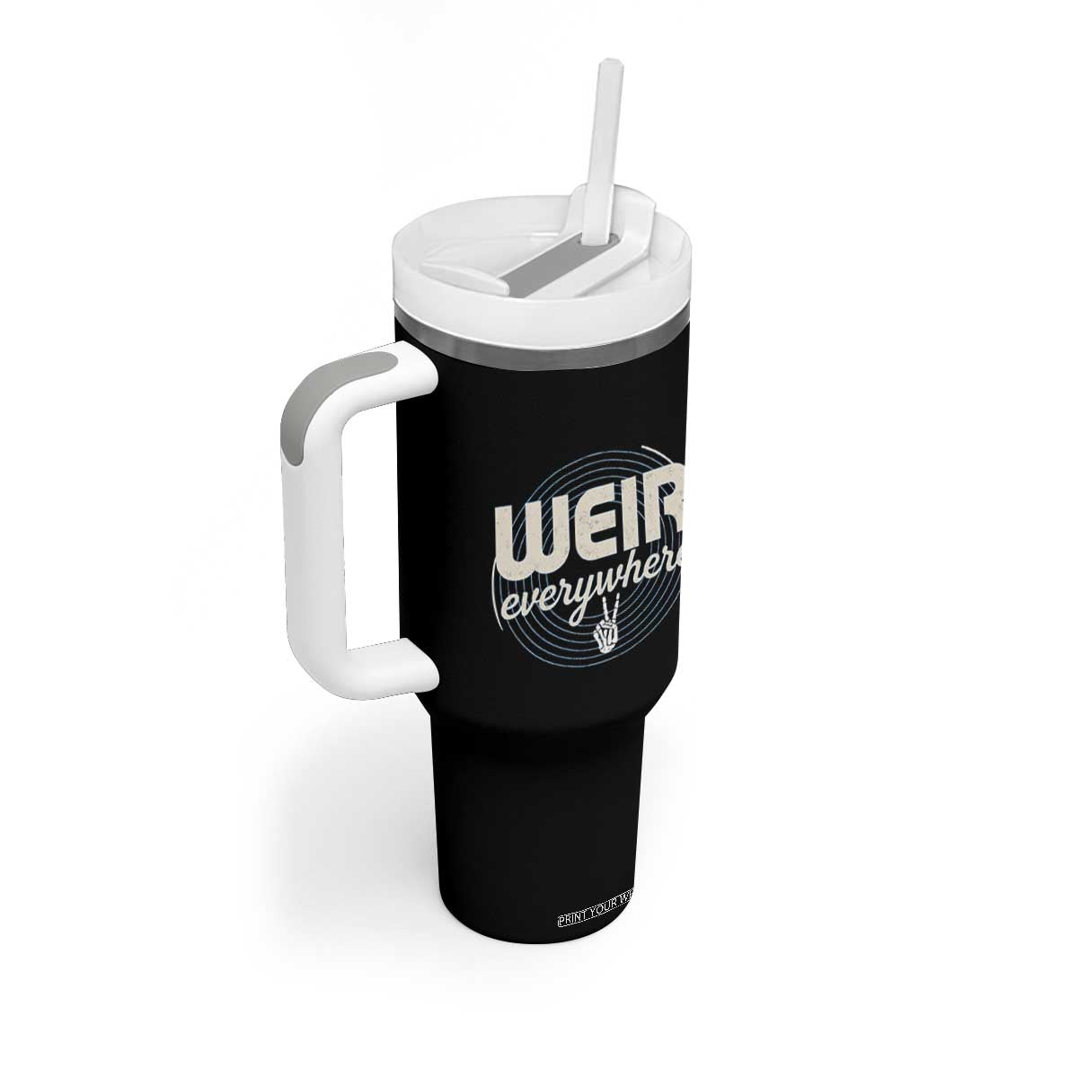 Weir Everywhere Retro Tribute Tumbler With Handle Psychedelic Peace and Music Culture TS02 Print Your Wear