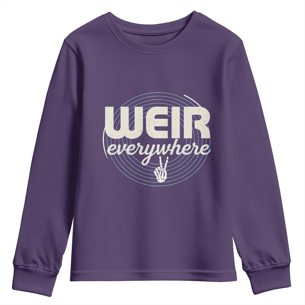 Weir Everywhere Retro Tribute Youth Sweatshirt Psychedelic Peace and Music Culture TS02 Purple Print Your Wear
