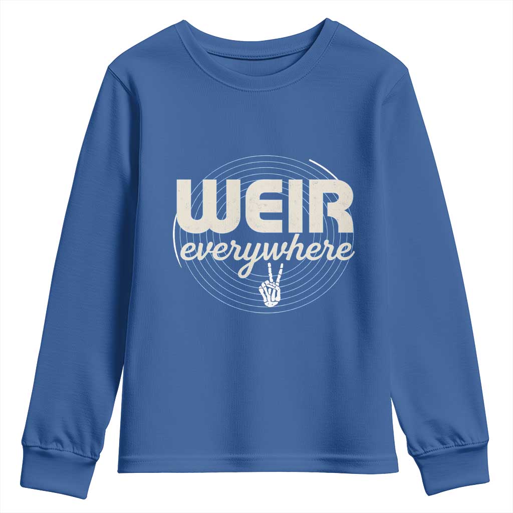 Weir Everywhere Retro Tribute Youth Sweatshirt Psychedelic Peace and Music Culture TS02 Royal Blue Print Your Wear