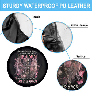 Fairy Skeleton Spare Tire Cover She Whispered Back I Am The Storm Skeleton Karma Fairy Skull TS02 Print Your Wear