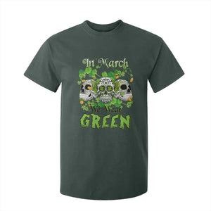 Irish Sugar Skull T Shirt For Kid In March We Wear Green Celebrate St Patrick's Day TS02 Dark Forest Green Print Your Wear