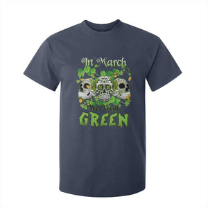 Irish Sugar Skull T Shirt For Kid In March We Wear Green Celebrate St Patrick's Day TS02 Navy Print Your Wear