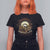 Sunflower Skull T Shirt For Women Sunshine Mixed With A Little Hurricane Cottagecore TS02 Black Printyourwear