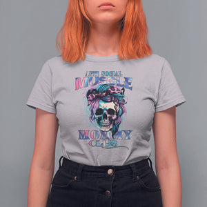 Skull Mom T Shirt For Women Anti Social Muscle Mommy Club Tie Dye Messy Bun Mama TS02 Ice Gray Printyourwear