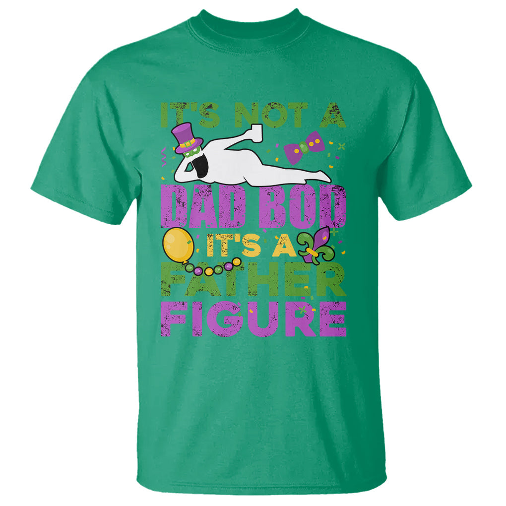 Funny Mardi Gras Dad T Shirt It's Not A Dad Bod It's A Father Figure TS02 Irish Green Printyourwear