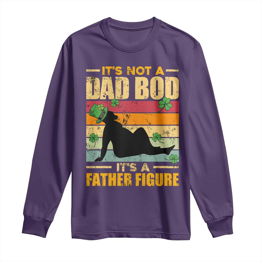 Funny Daddy St Patricks Day Long Sleeve Shirt It's Not A Dad Bod It's A Father Figure TS02 Purple Print Your Wear