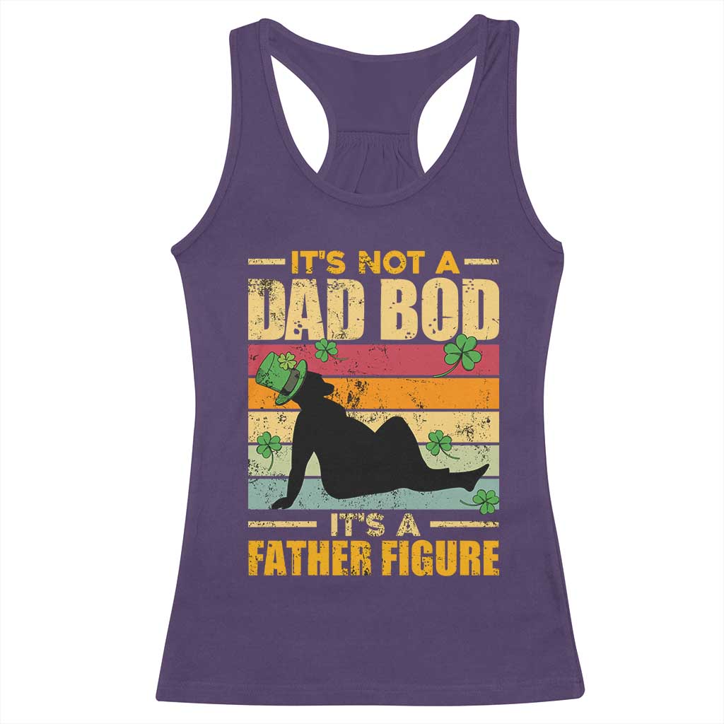 Funny Daddy St Patricks Day Racerback Tank Top It's Not A Dad Bod It's A Father Figure TS02 Purple Print Your Wear