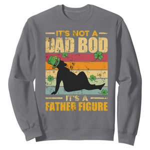 Funny Daddy St. Patricks Day Sweatshirt It's Not A Dad Bod It's A Father Figure TS02 Charcoal Printyourwear