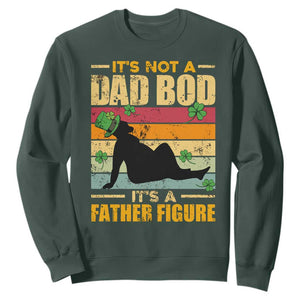 Funny Daddy St. Patricks Day Sweatshirt It's Not A Dad Bod It's A Father Figure TS02 Dark Forest Green Printyourwear