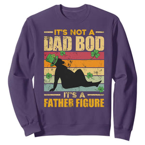 Funny Daddy St. Patricks Day Sweatshirt It's Not A Dad Bod It's A Father Figure TS02 Purple Printyourwear