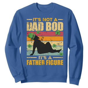 Funny Daddy St. Patricks Day Sweatshirt It's Not A Dad Bod It's A Father Figure TS02 Royal Blue Printyourwear