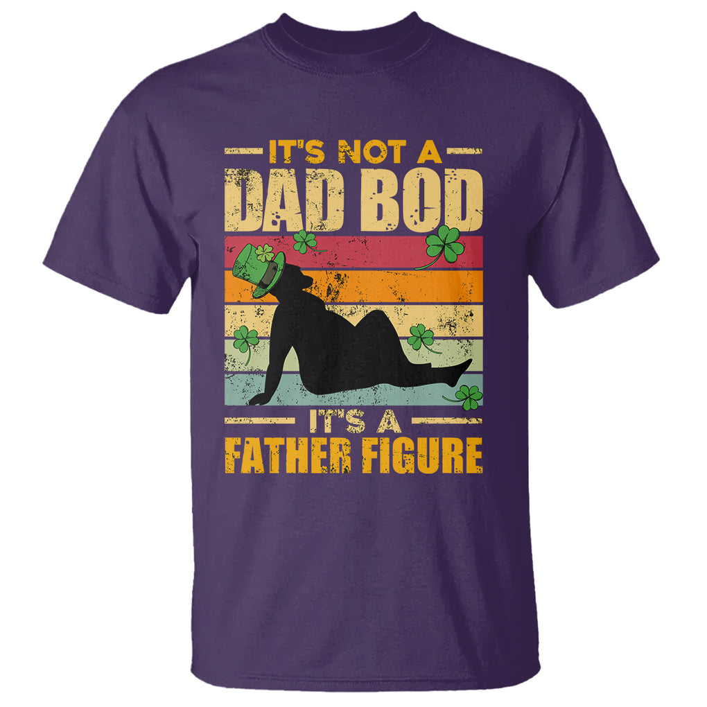 Funny Daddy St. Patricks Day T Shirt It's Not A Dad Bod It's A Father Figure TS02 Purple Printyourwear