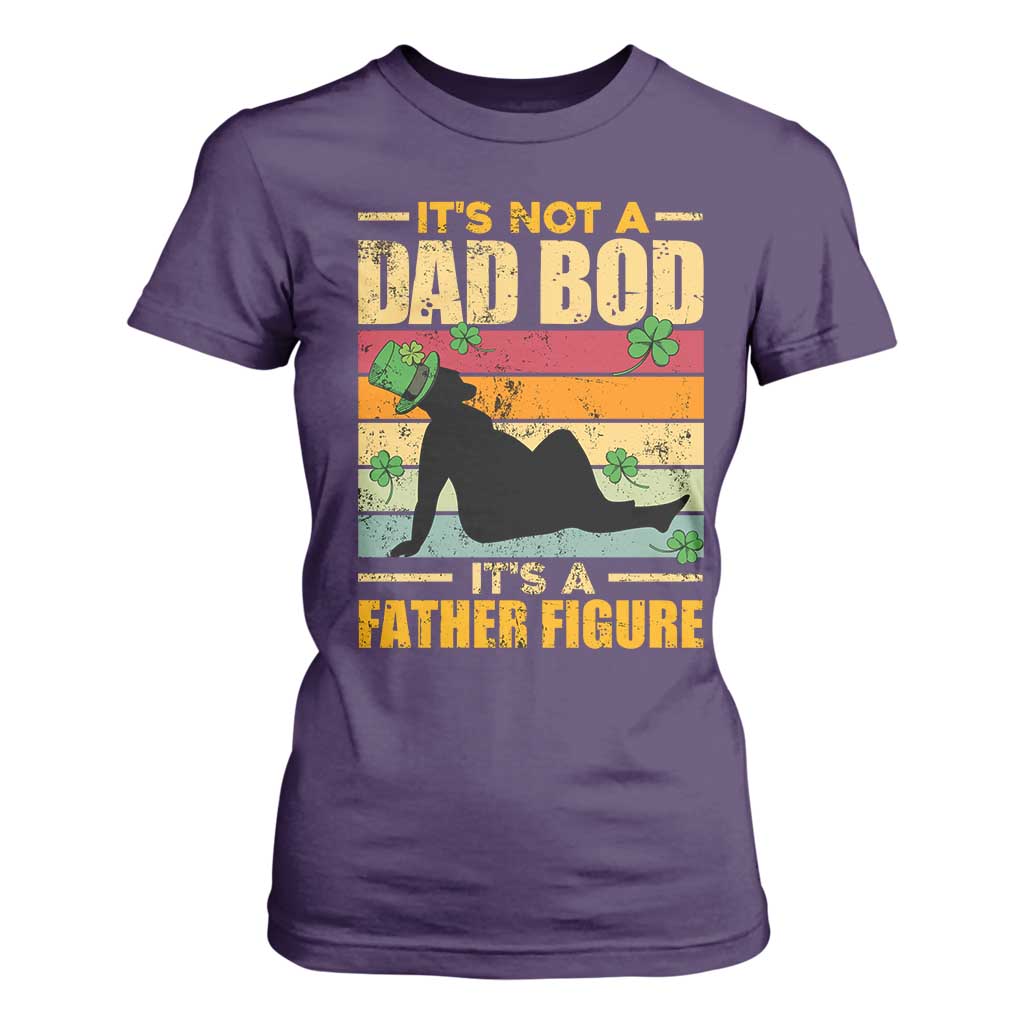 Funny Daddy St Patricks Day T Shirt For Women It's Not A Dad Bod It's A Father Figure TS02 Purple Print Your Wear