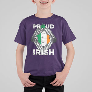 Proud Irish St. Patricks Day T Shirt For Kid Half American Half Ireland Flag TS02 Purple Printyourwear