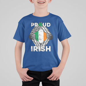 Proud Irish St. Patricks Day T Shirt For Kid Half American Half Ireland Flag TS02 Royal Blue Printyourwear