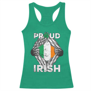 Proud Irish St Patricks Day Racerback Tank Top Half American Half Ireland Flag TS02 Irish Green Print Your Wear
