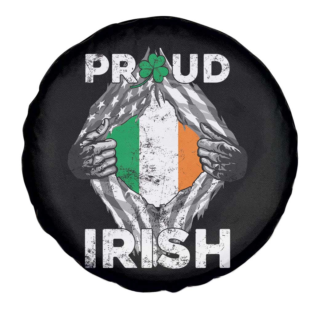 Proud Irish St Patricks Day Spare Tire Cover Half American Half Ireland Flag TS02 Print Your Wear