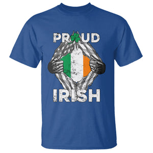 Proud Irish St. Patricks Day T Shirt Half American Half Ireland Flag TS02 Royal Blue Printyourwear