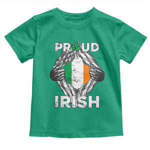 Proud Irish St Patricks Day Toddler T Shirt Half American Half Ireland Flag TS02 Irish Green Print Your Wear
