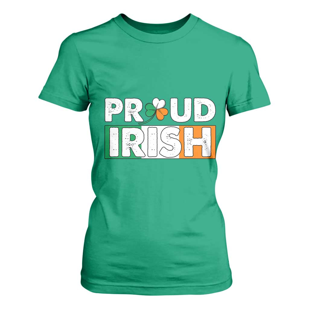 Proud Irish St Patricks Day T Shirt For Women Shamrock Lucky Charm Ireland Flag TS02 Irish Green Print Your Wear