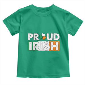 Proud Irish St Patricks Day Toddler T Shirt Shamrock Lucky Charm Ireland Flag TS02 Irish Green Print Your Wear