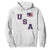 USA Flag Hockey Hoodie Patriotic Ice Hockey Team Fan Vintage Throwback TS02 White Print Your Wear