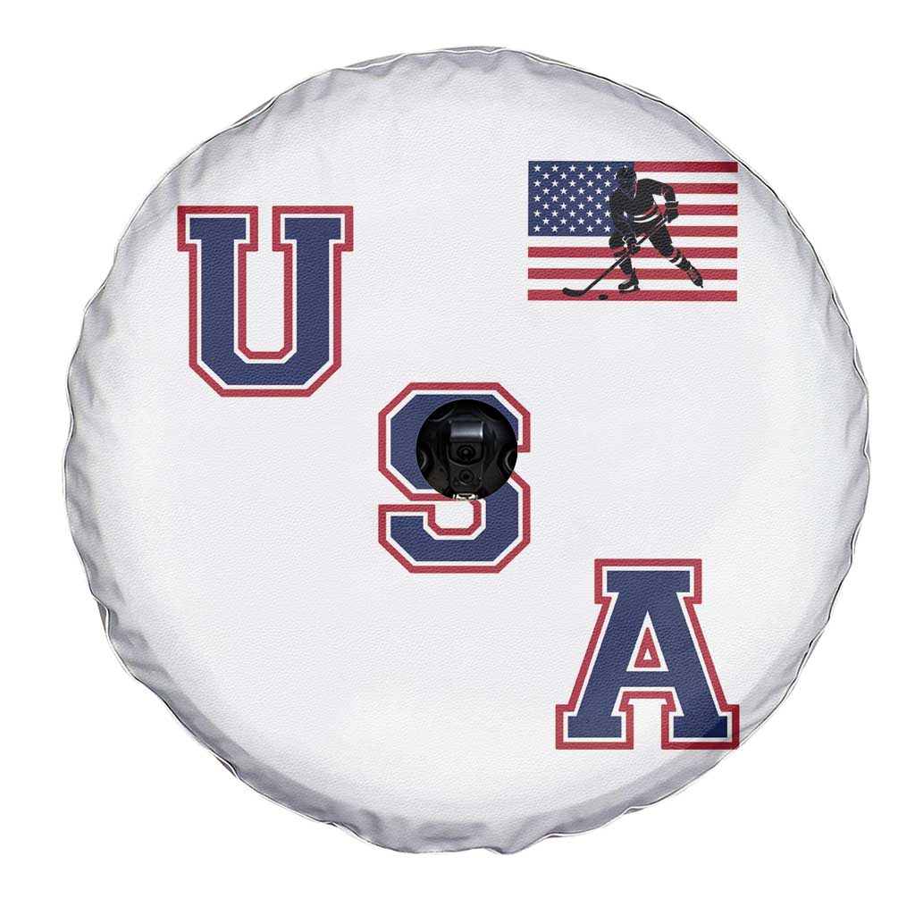 USA Flag Hockey Spare Tire Cover Patriotic Ice Hockey Team Fan Vintage Throwback TS02 Print Your Wear