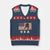 USA Flag Hockey V-Neck Knit Sweater Vest Patriotic Ice Hockey Player Retro Vintage TS02 Navy Red Print Your Wear