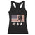 USA Flag Hockey Racerback Tank Top Patriotic Ice Hockey Player Retro Vintage TS02 Black Print Your Wear