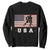 USA Flag Hockey Sweatshirt Patriotic Ice Hockey Player Retro Vintage TS02 Black Print Your Wear