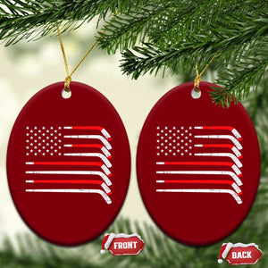 USA Flag Hockey Ceramic Ornament Patriotic Hockey Stick American Flags TS02 Print Your Wear