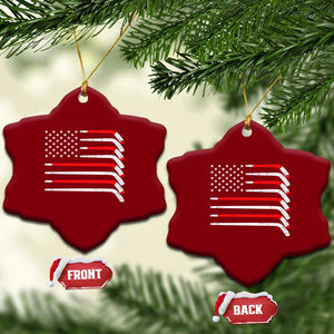 USA Flag Hockey Ceramic Ornament Patriotic Hockey Stick American Flags TS02 Print Your Wear