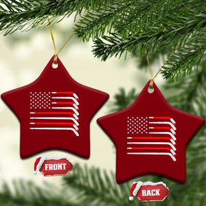 USA Flag Hockey Ceramic Ornament Patriotic Hockey Stick American Flags TS02 Print Your Wear