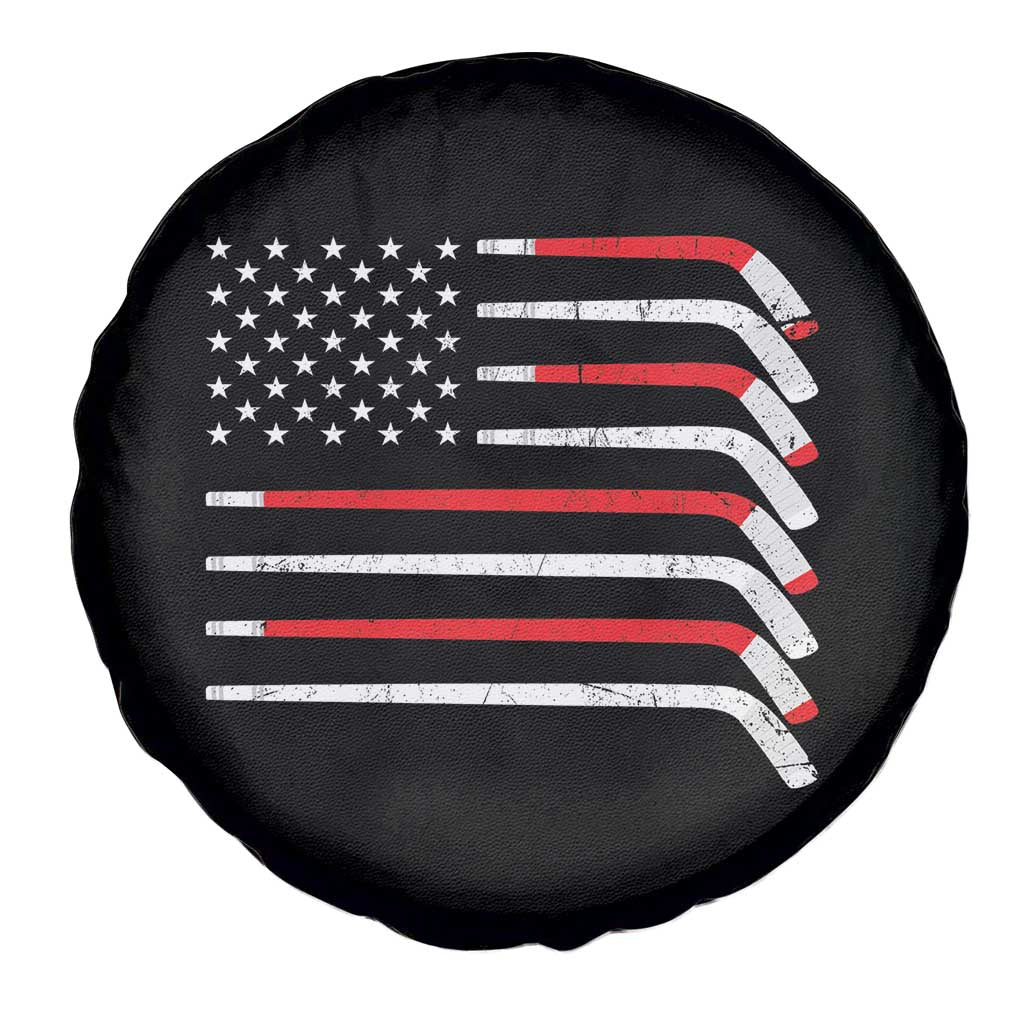 USA Flag Hockey Spare Tire Cover Patriotic Hockey Stick American Flags TS02 Print Your Wear