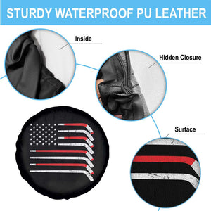 USA Flag Hockey Spare Tire Cover Patriotic Hockey Stick American Flags TS02 Print Your Wear