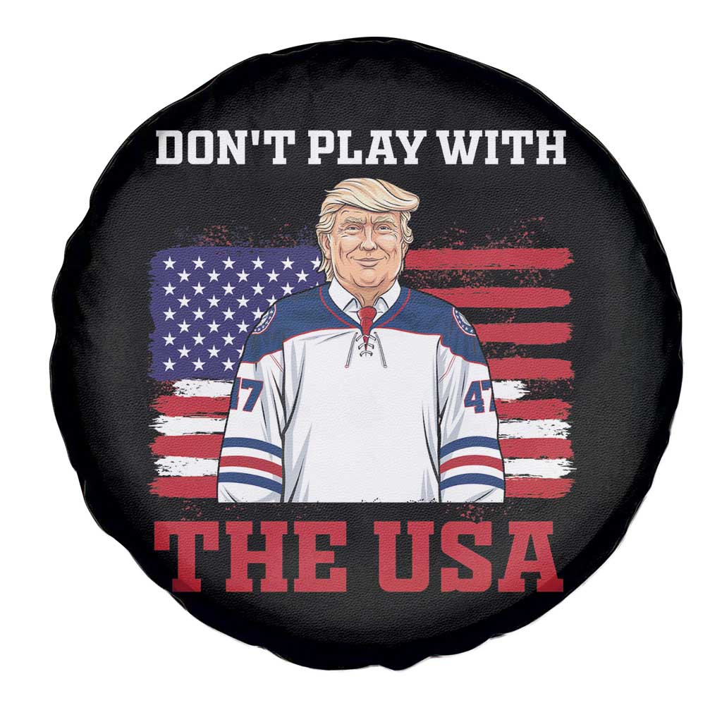 USA Flag Hockey Trump Spare Tire Cover Don't Play With The USA TS02 Print Your Wear