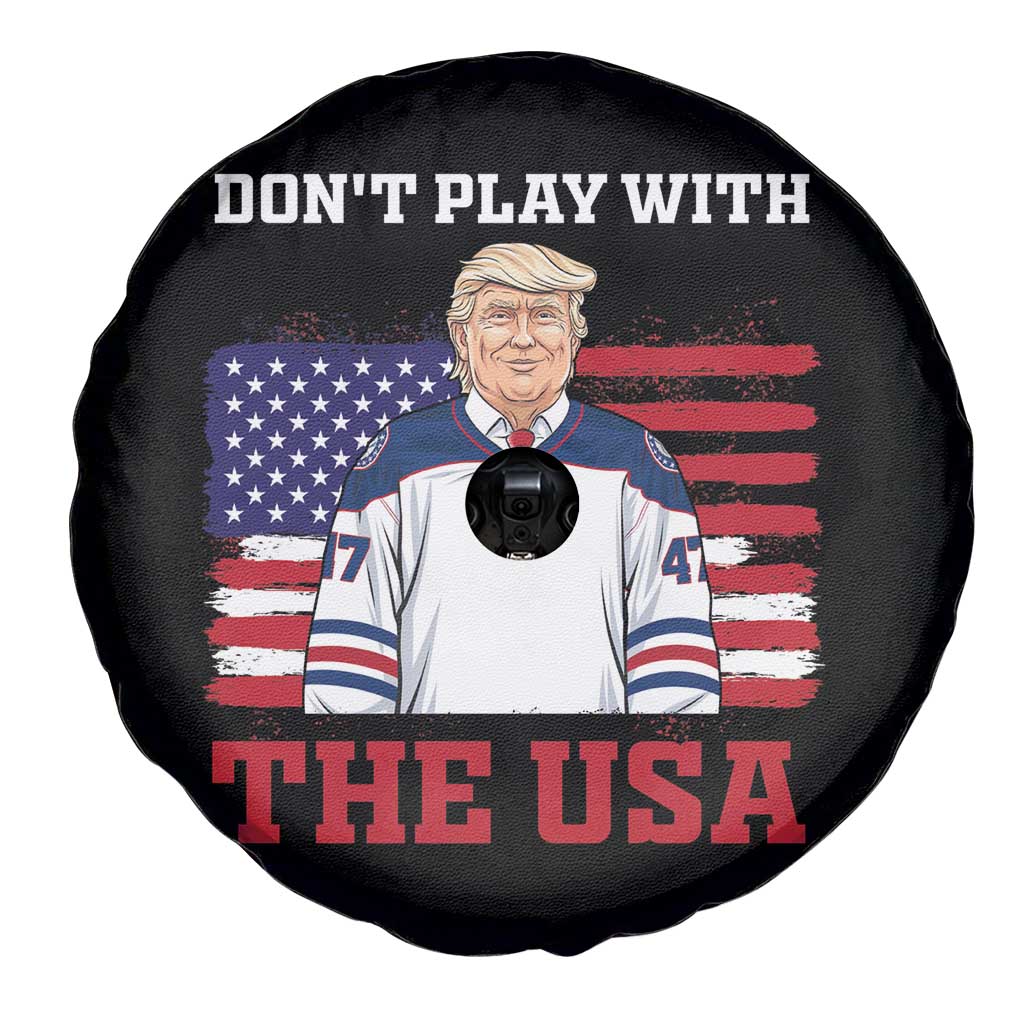 USA Flag Hockey Trump Spare Tire Cover Don't Play With The USA TS02 Print Your Wear