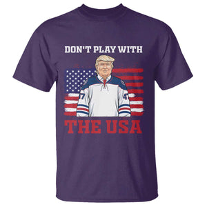 USA Flag Hockey Trump T Shirt Don't Play With The USA TS02 Purple Print Your Wear