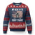 USA Flag Hockey Skull Ugly Christmas Sweater My Goal Is To Deny Yours TS02 Navy Red Print Your Wear